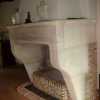 Ref. 06 – Antieke Franse landelijke kalkzandstenen console schouw foto 2
