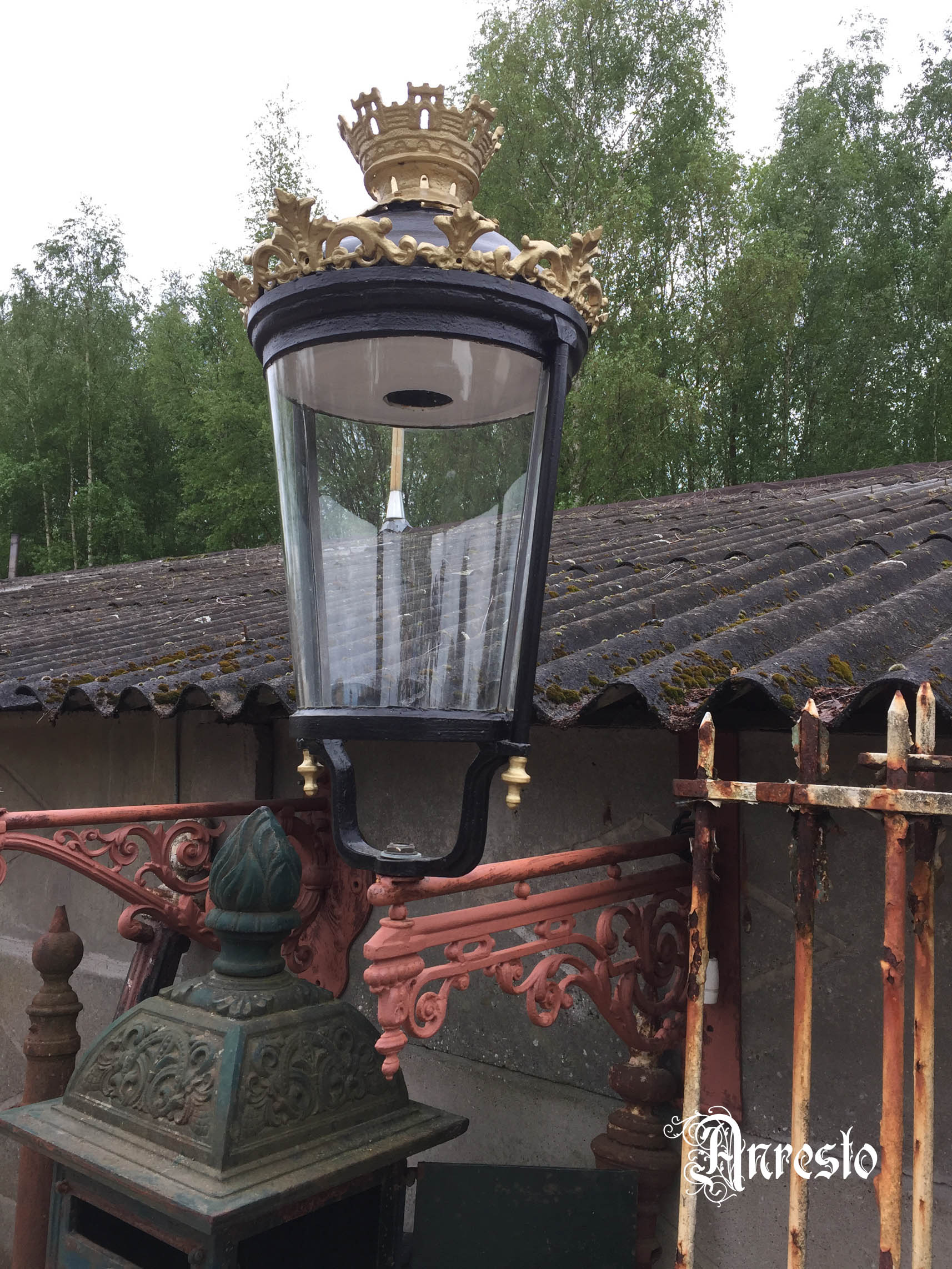 fluit Dierentuin Aannemer Ref. 04 - Antieke lampenkap, oude lantaarnkappen - Anresto Decor