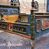 Ref. 43 – Exclusief antiek houten bed, antiek beschilderd houten bed foto 2