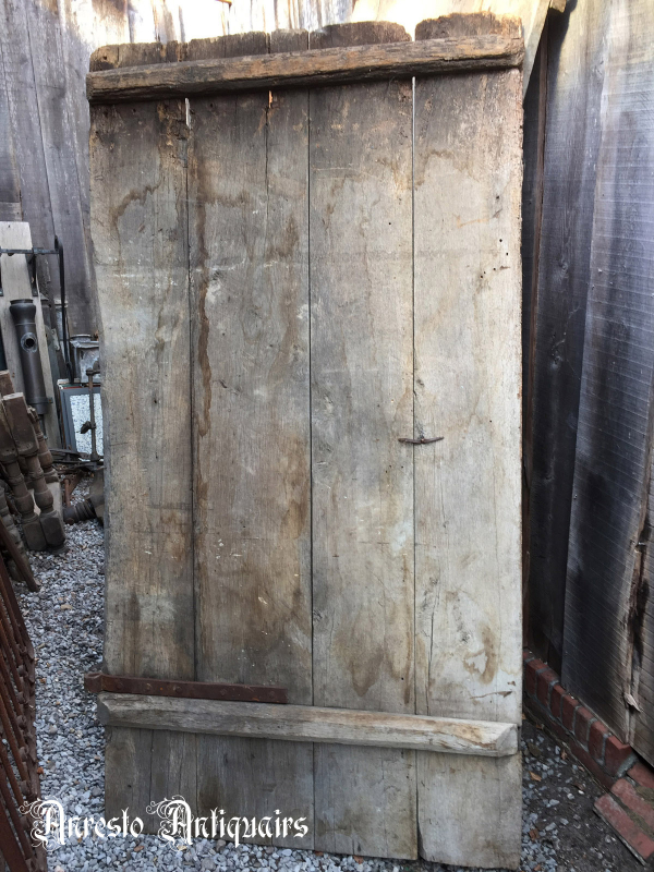Ref. 78 – Antieke landelijke houten buitendeur, oude landelijke houten voordeur foto 2