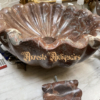 Ref. 44 – Marmeren wasbak en zeepbakje in schelpenvorm foto 2