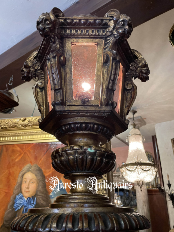 Ref. 45 – Oude Venetiaanse houten lantaarn foto 4