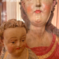 Ref. 43 – Antiek houten beeld Madonna met kind foto 3