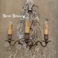 Ref. 57 – Antieke Franse wandlamp met geslepen glazen plaketten foto 2