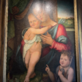 Ref. 51 – Antiek Italiaans schilderij Maria met Kind Jezus en Johannes de Doper foto 6