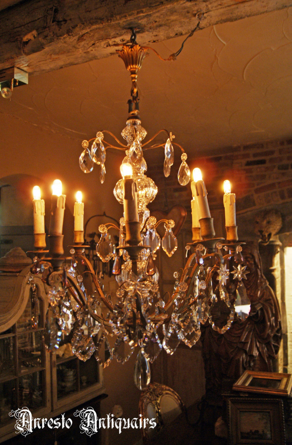Ref. 36 – Antieke Franse luster, oude Franse hanglamp