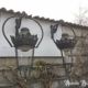 Ref. 55 – Stel antieke Franse koperen tuinlantaarnlampen
