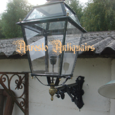 Ref. 34 – Antieke Franse ijzeren tuinlantaarnlamp