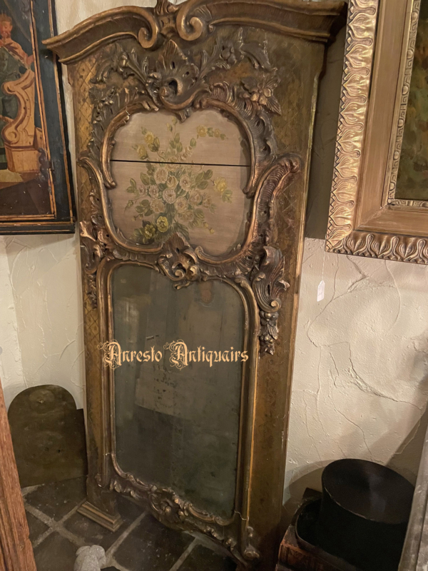 Ref. 76 – Antiek Frans schouwpaneel met spiegel foto 1