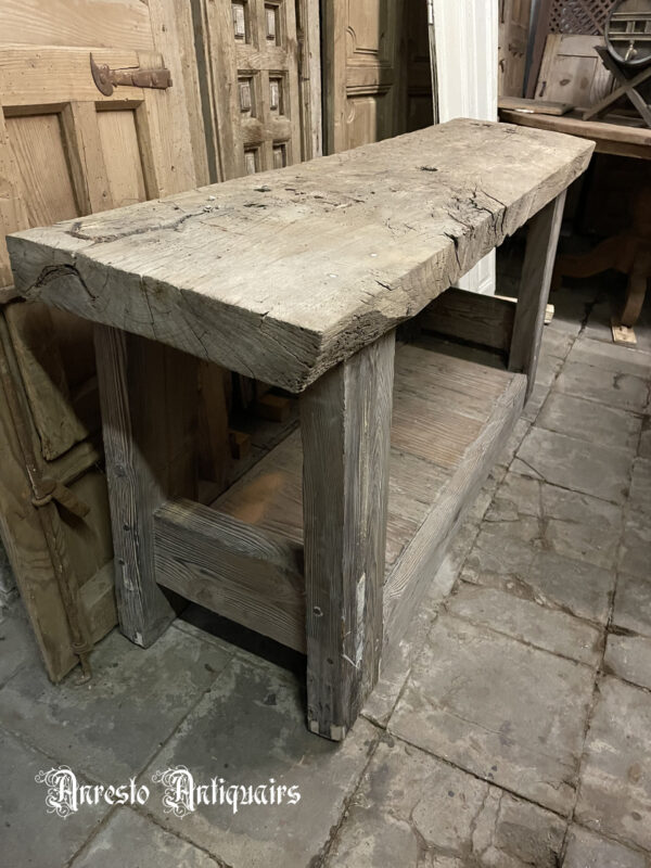 Ref. 114 – Antieke houten wastafel onderstel