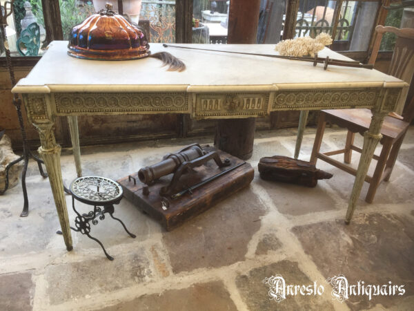 Ref. 23 – Antieke Franse Louis XVI muurtafel - Afbeelding 2