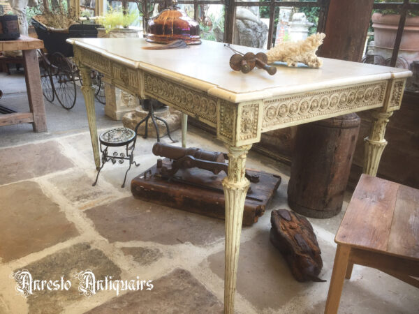 Ref. 23 – Antieke Franse Louis XVI muurtafel - Afbeelding 3
