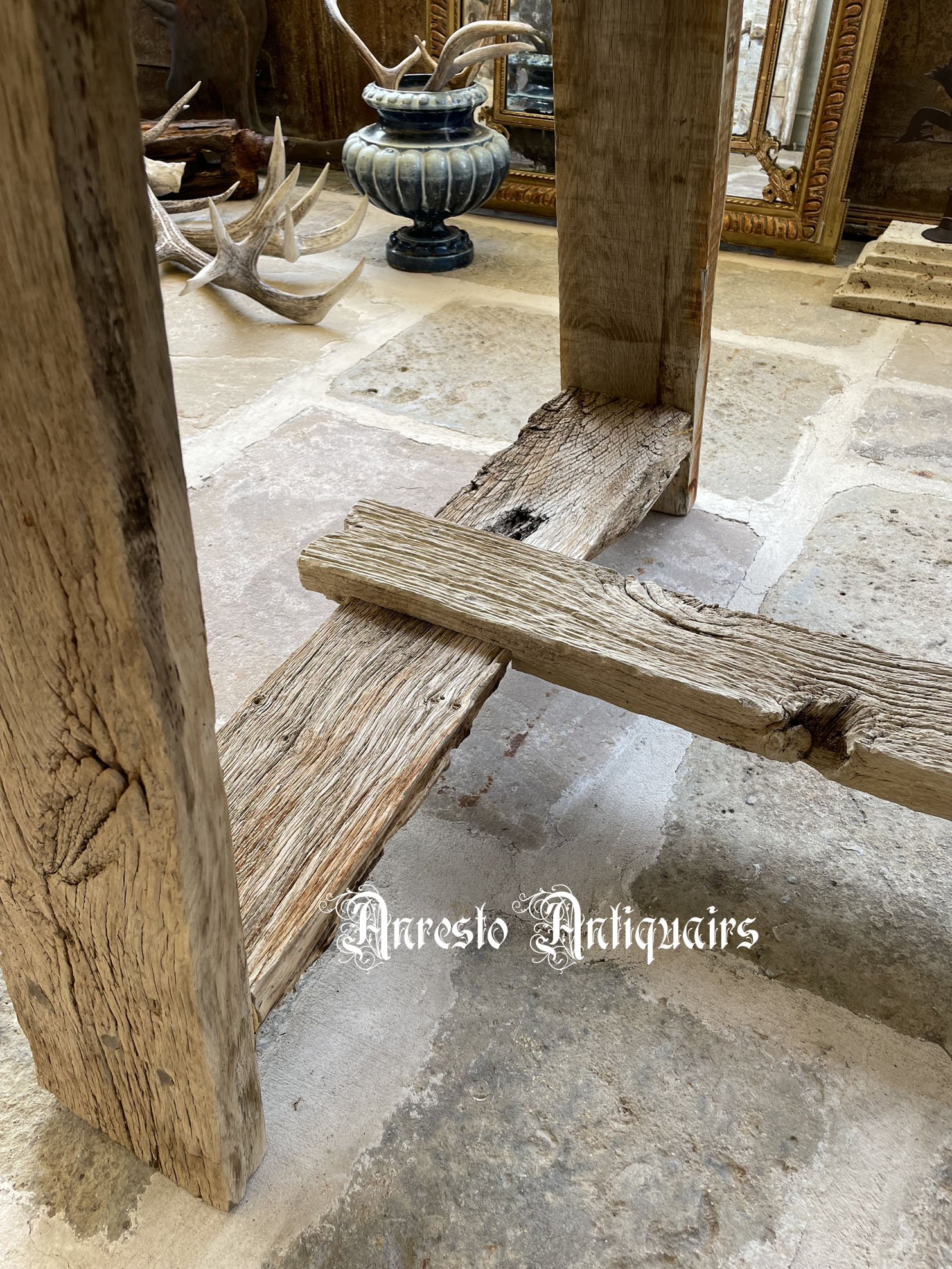 Ref. 31 – Exclusieve eikenhouten eettafel - Afbeelding 3