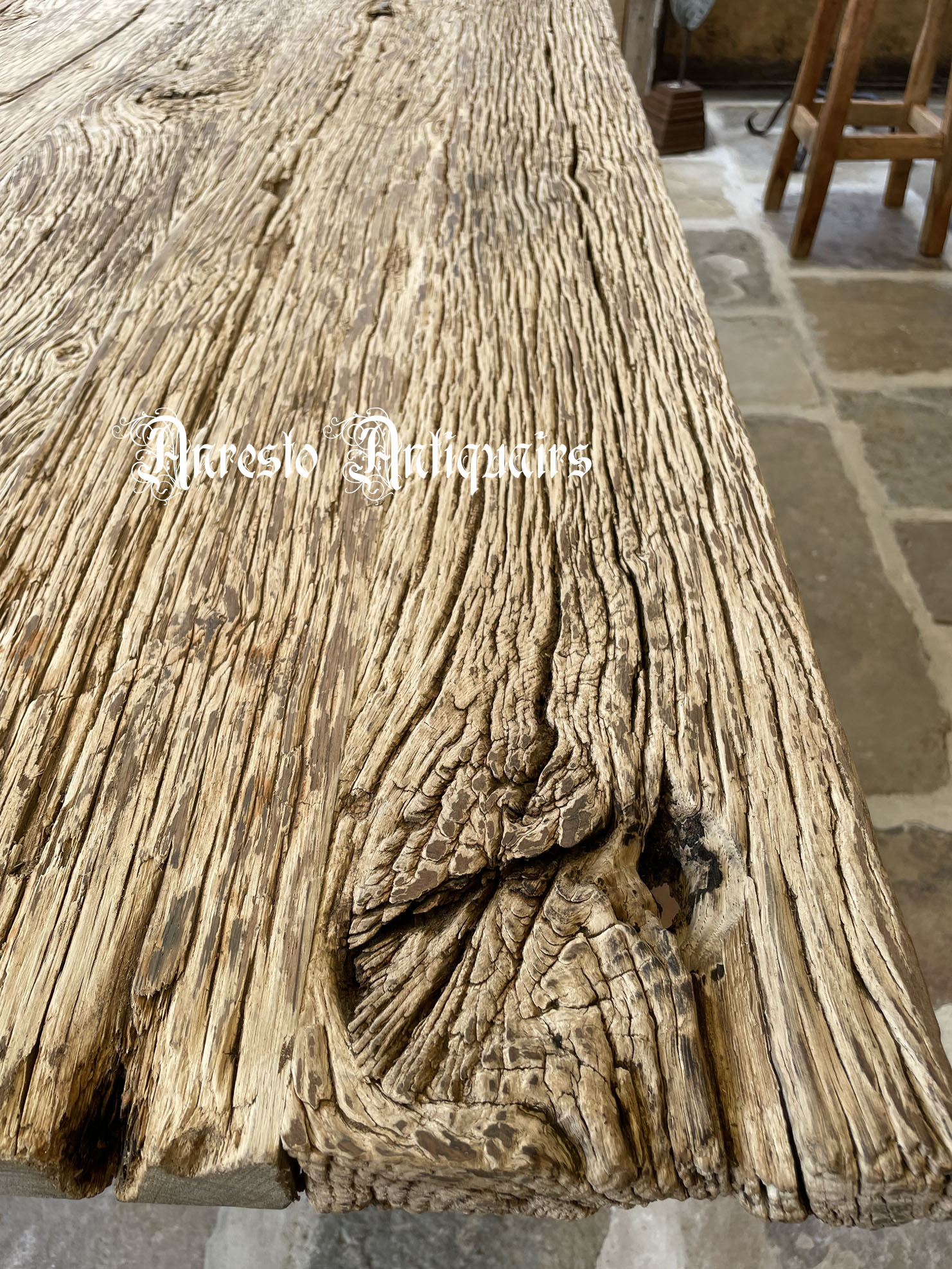 Ref. 31 – Exclusieve eikenhouten eettafel - Afbeelding 4