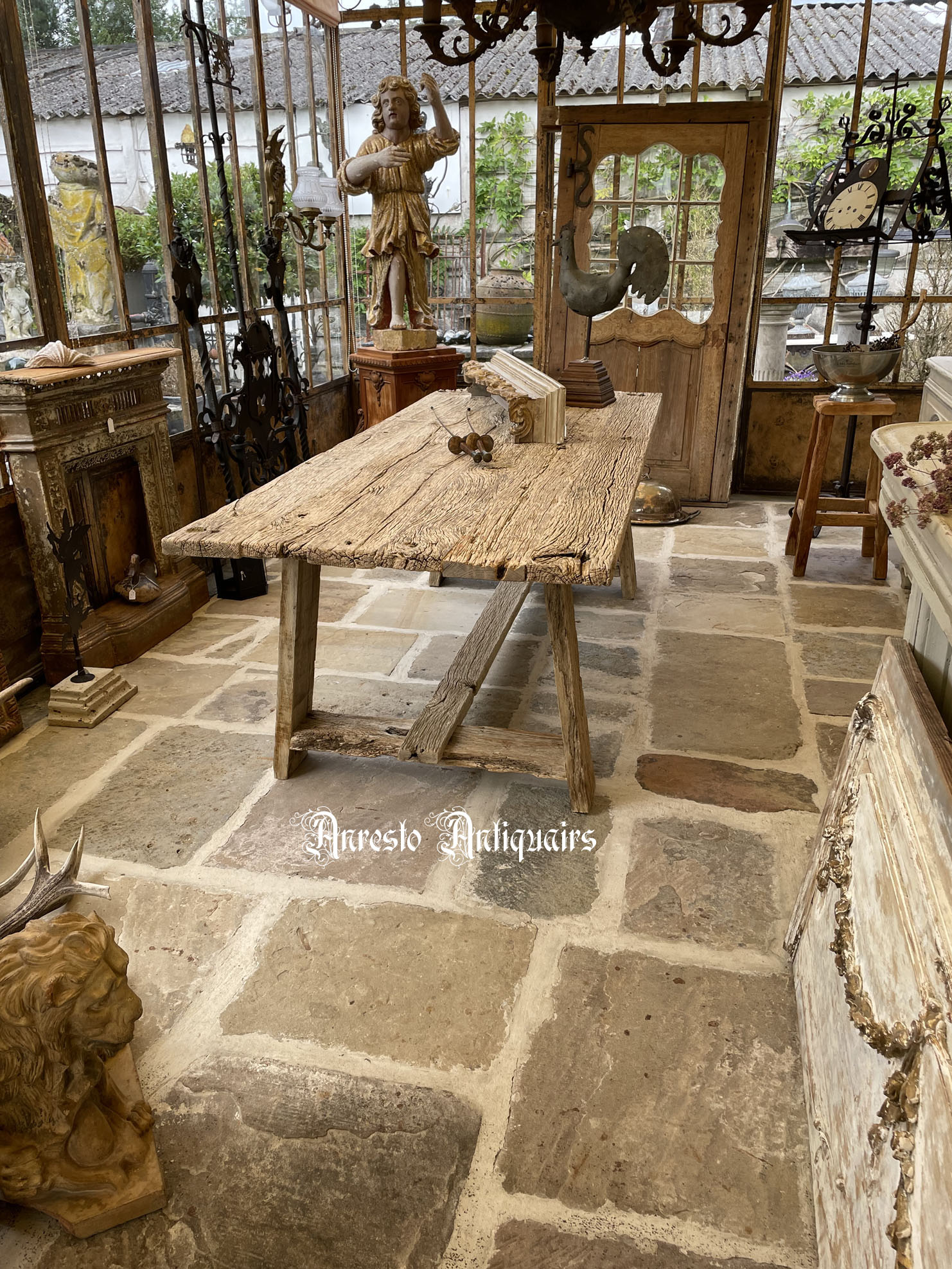 Ref. 31 – Exclusieve eikenhouten eettafel - Afbeelding 6