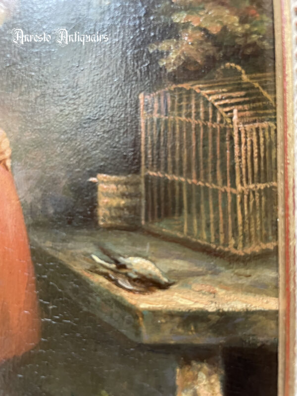 Ref. 52 – Antieke Vlaamse olieverfschilderij op paneel - Afbeelding 4