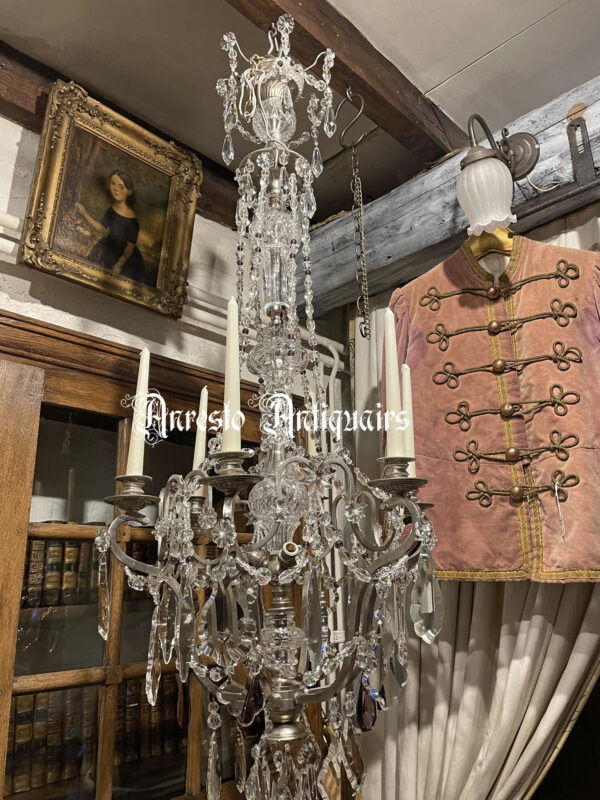 Ref. 60 – Antieke Italiaanse rococo luster - Afbeelding 2