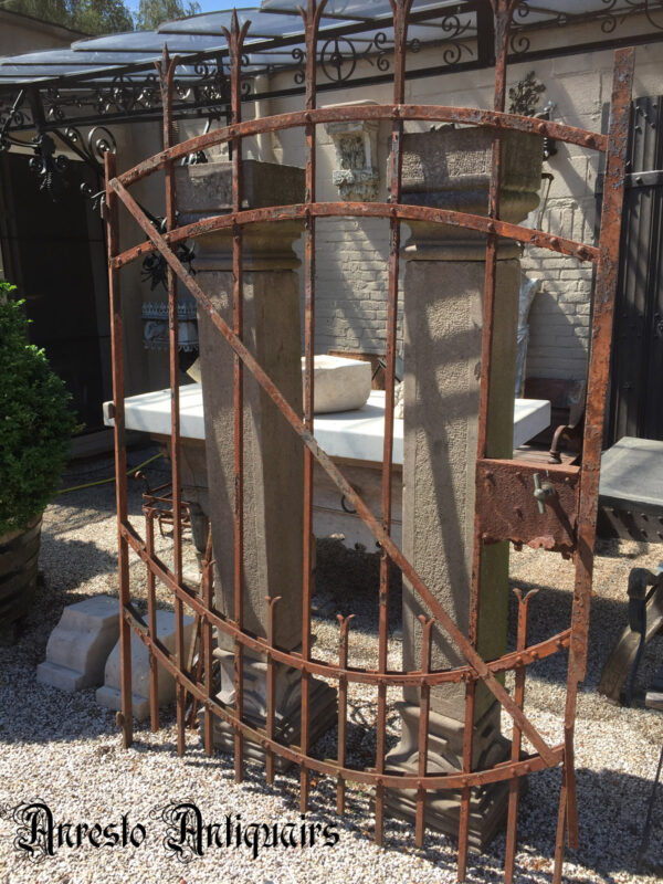 Ref. 64 – Antieke Luxemburgse smeedijzeren tuinpoort - Afbeelding 2