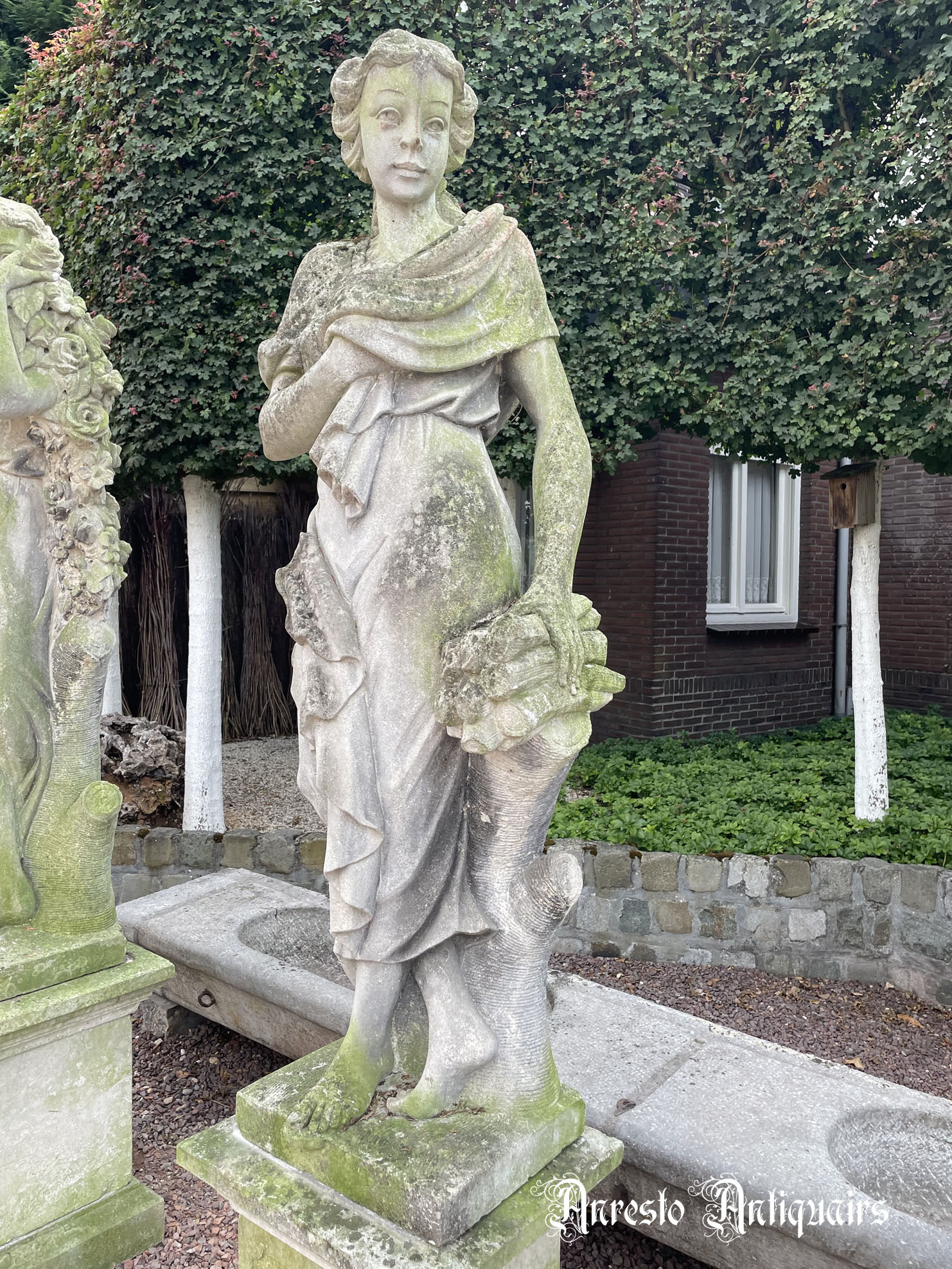 Ref. 30 – Antieke Italiaanse kalkzandstenen 4-seizoensbeelden foto 3