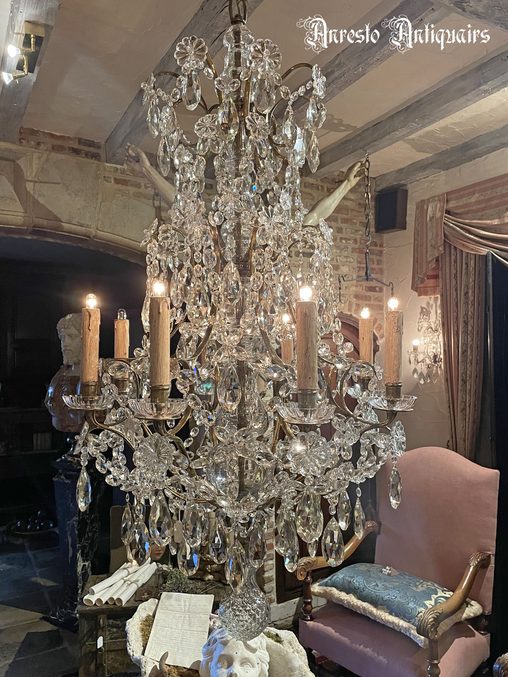 Ref. 47 – Antieke Franse kristallen luster foto 2