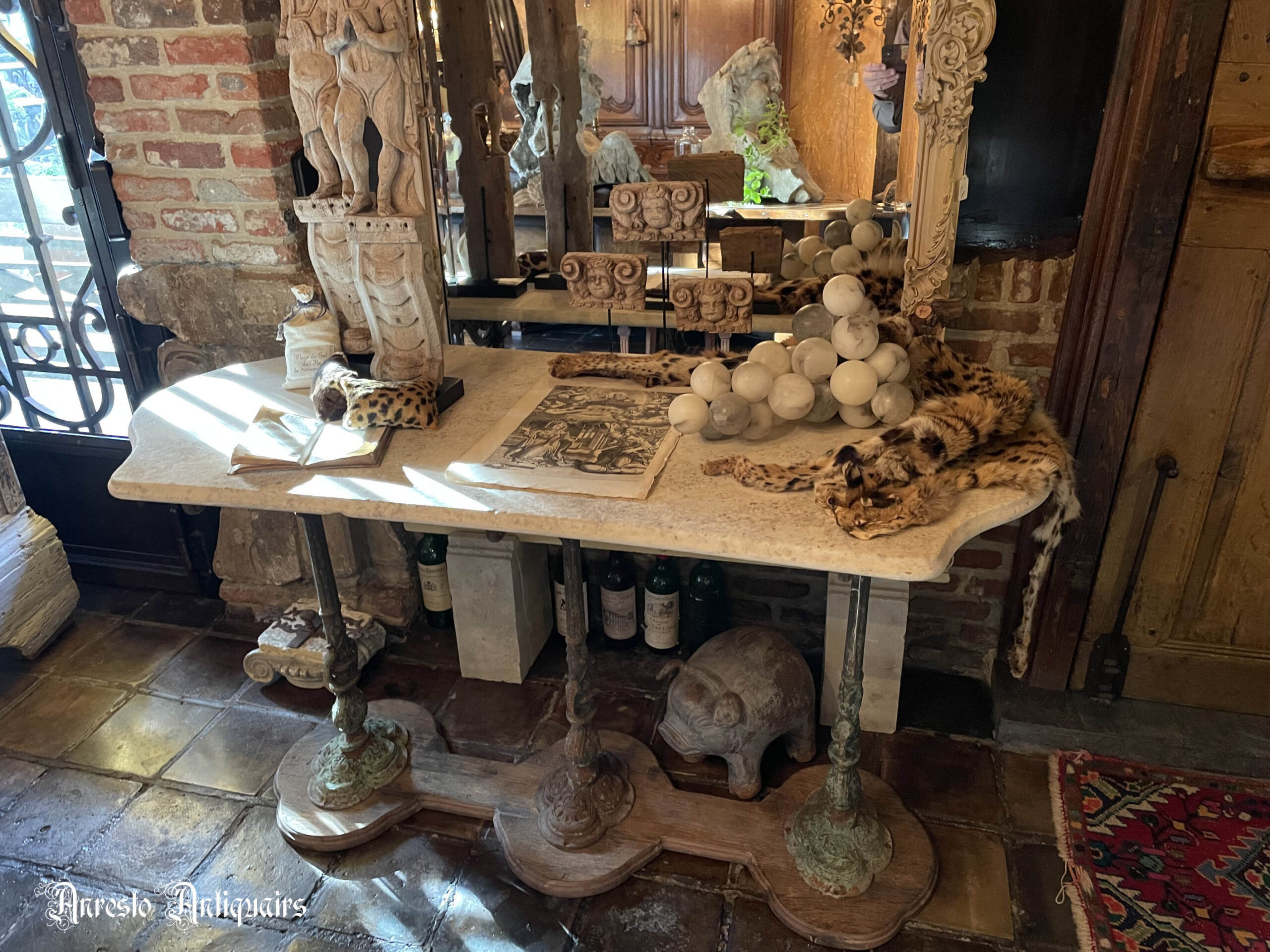 Ref. 42 – Antieke Franse patisserie tafel foto 2
