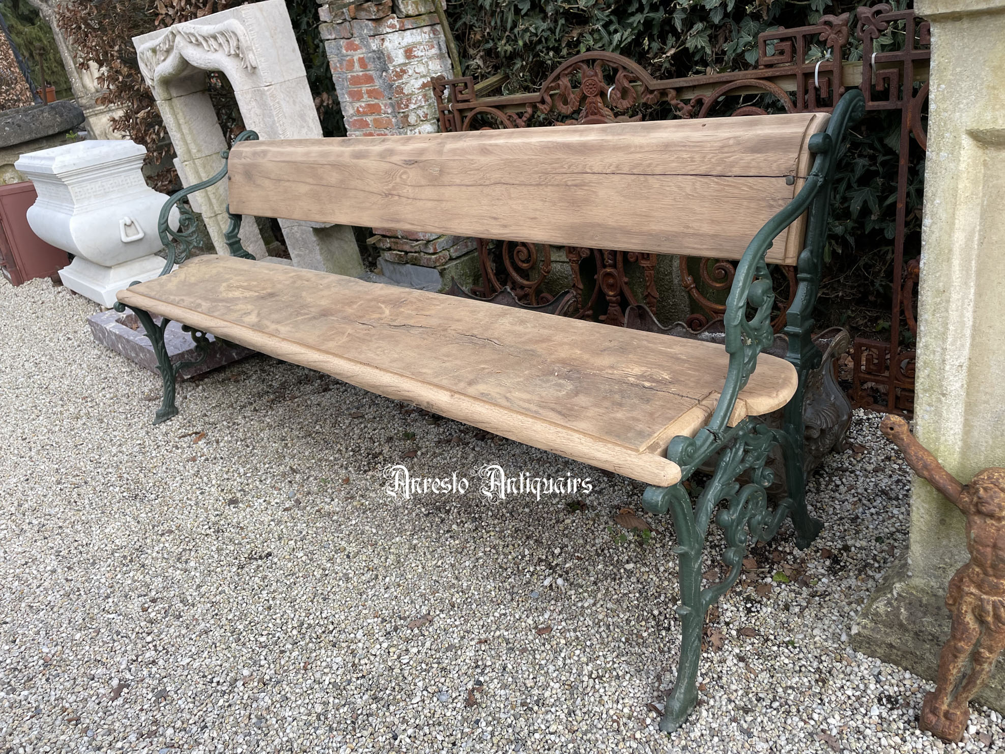 Ref. 36 – Antieke Franse tuinbank foto 1
