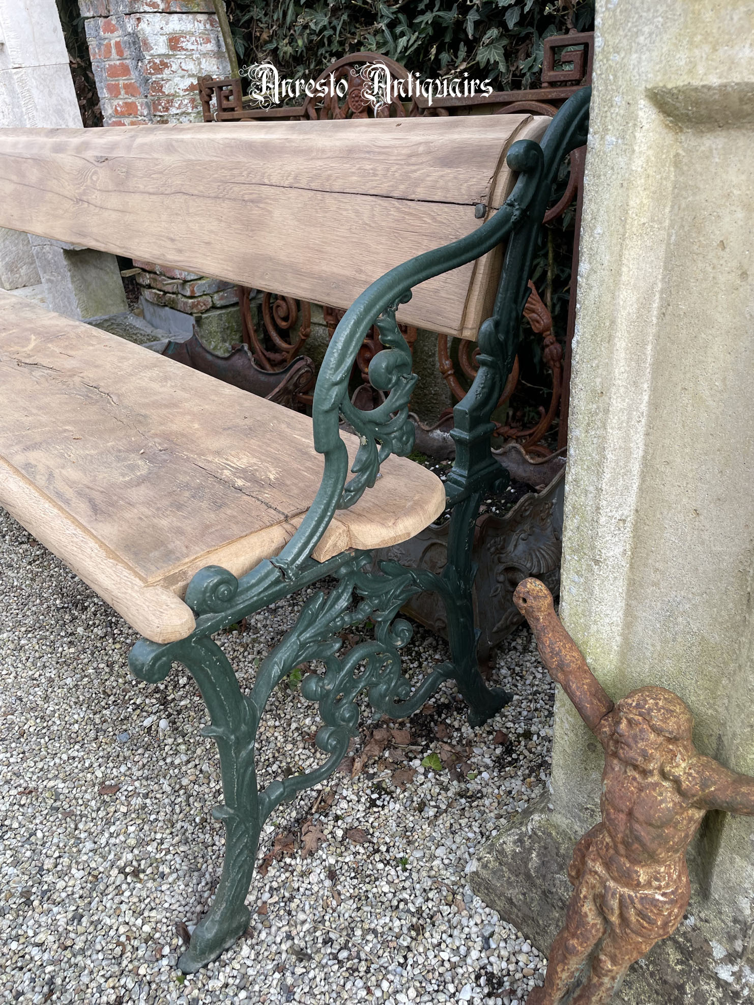 Ref. 36 – Antieke Franse tuinbank foto 2
