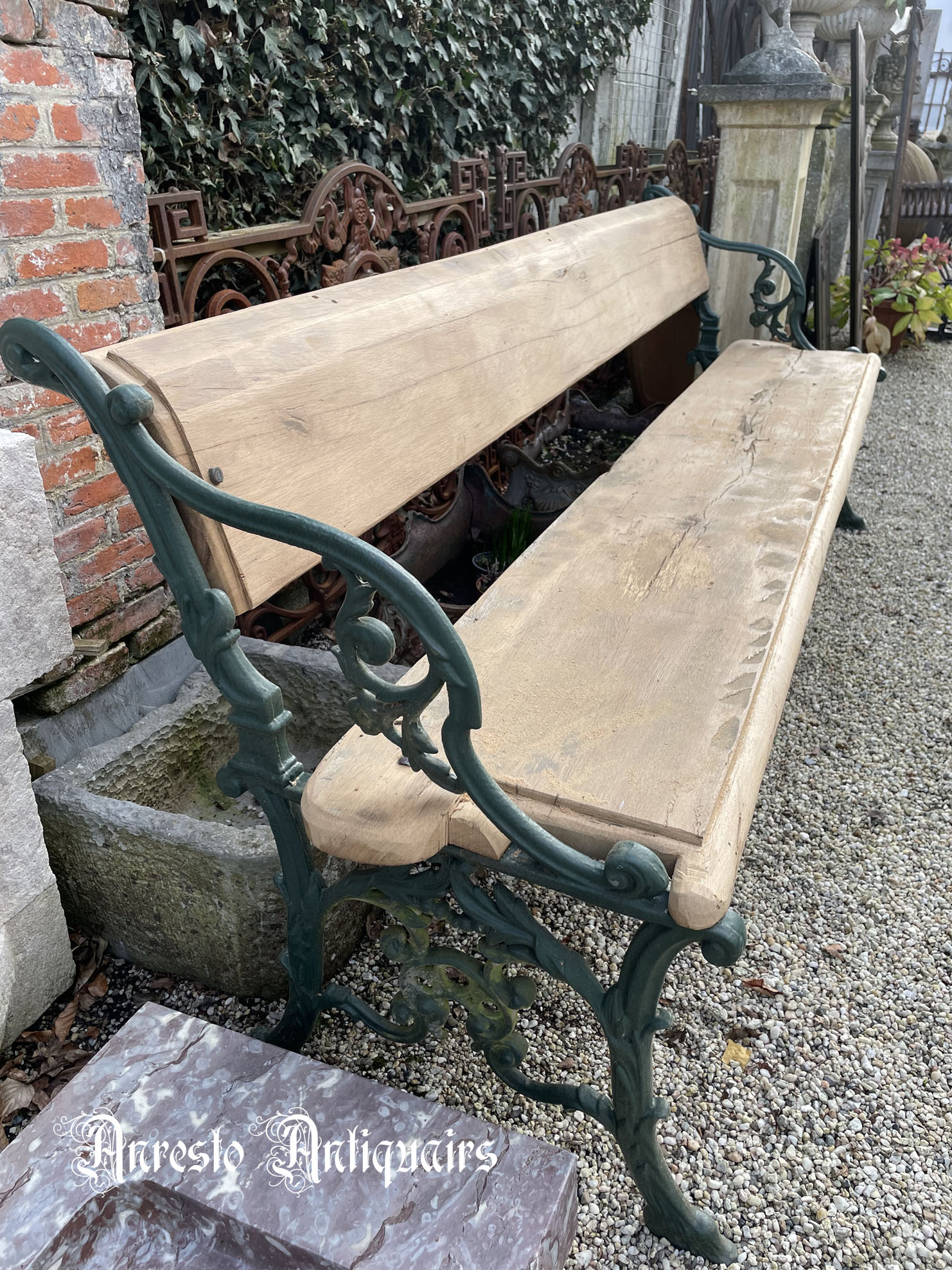 Ref. 36 – Antieke Franse tuinbank foto 3